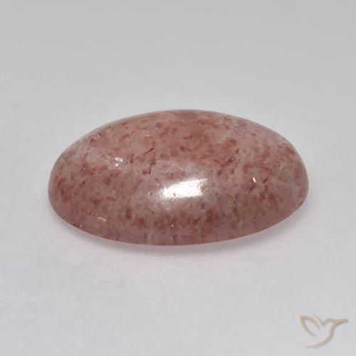 Quartzo Morango rosa rosa Natural 3.68ct, oval, Translúcido