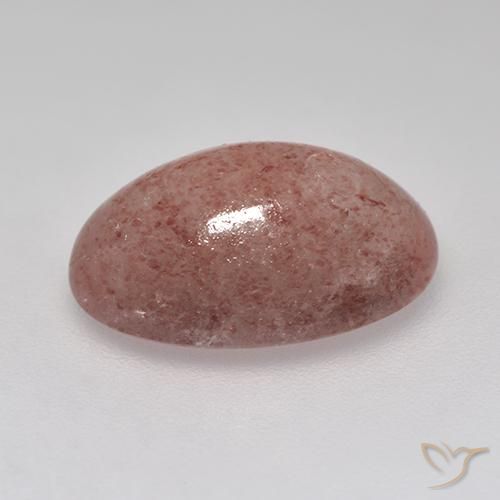 Quartzo Morango Rosa médio-escuro Natural 5.05ct, oval, Translúcido