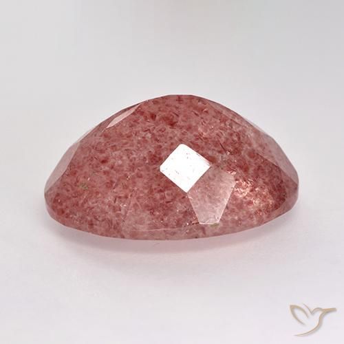 Quartzo Morango rosa rosa Natural 9.30ct, oval, Translúcido