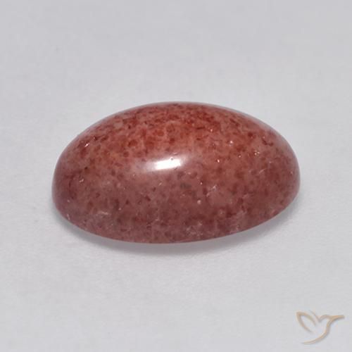 Quartzo Morango rosa médio Natural 4.09ct, oval, Translúcido