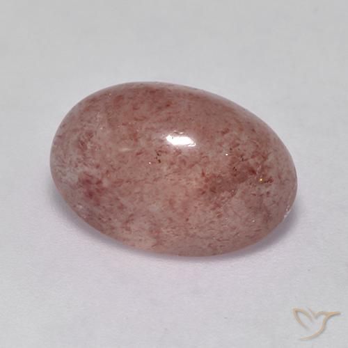 Quartzo Morango Rosa Terroso Natural 4.54ct, oval, Translúcido
