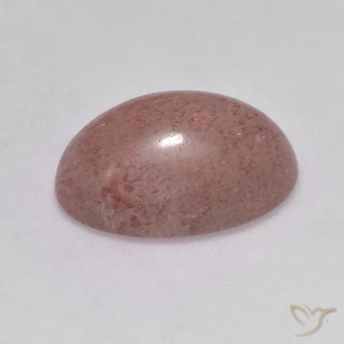 Quartzo Morango Rosa Terroso Natural 4.54ct, oval, Translúcido