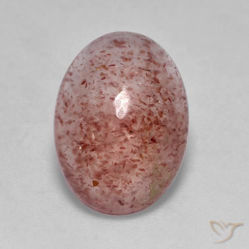 Quartzo Morango rosa rosa Natural 4.55ct, oval, Translúcido