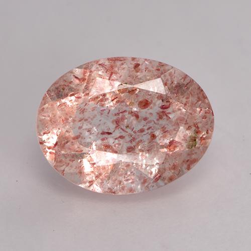 Quartzo Morango Luz rosa Natural 1.70ct, Corte Oval, Transparente