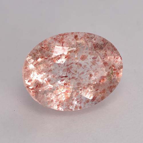 Quartzo Morango Luz rosa Natural 1.70ct, Corte Oval, Transparente