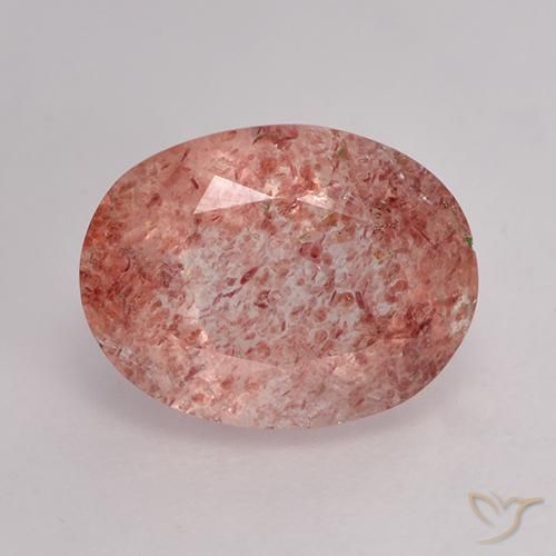 1.94ct Natural rosa rosa Quartzo Morango, oval, Translúcido