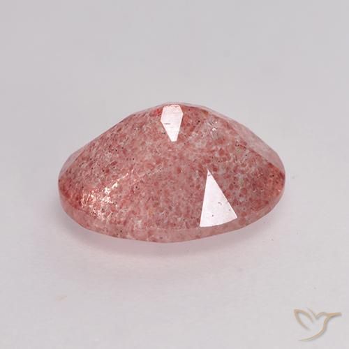 Quartzo Morango rosa rosa Natural 1.72ct, oval, Translúcido