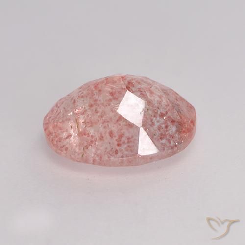 Quartzo Morango rosa médio Natural 1.62ct, oval, Translúcido