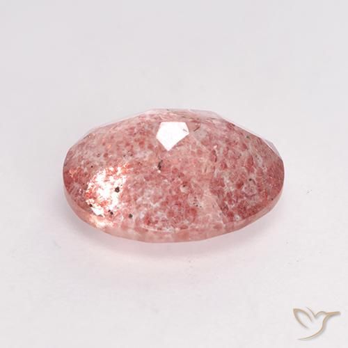 Quartzo Morango Rosa Médio Claro Natural 1.79ct, oval, Translúcido