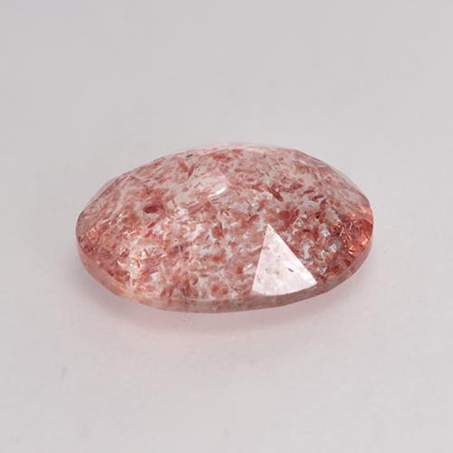Quartzo Morango rosa médio Natural 1.68ct, Corte Oval, Translúcido