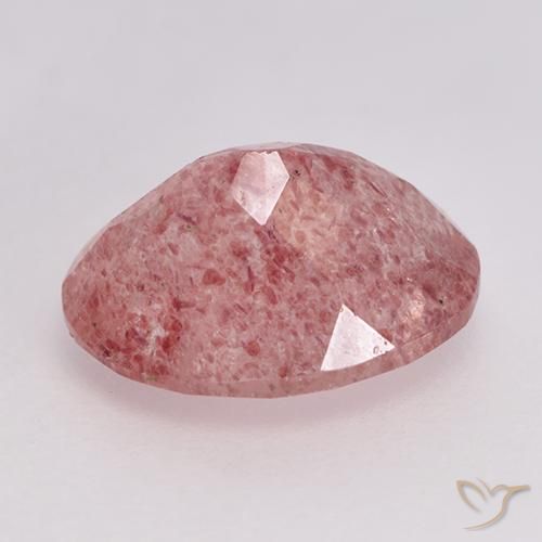 Quartzo Morango rosa médio Natural 1.69ct, oval, Translúcido