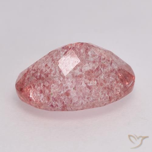 Quartzo Morango rosa médio Natural 1.60ct, oval, Translúcido
