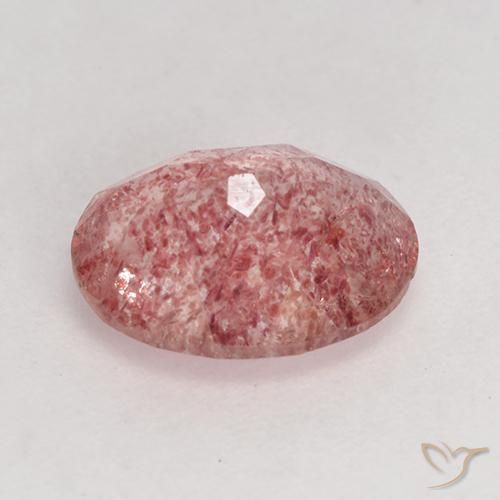 Quartzo Morango rosa médio Natural 1.59ct, oval, Translúcido