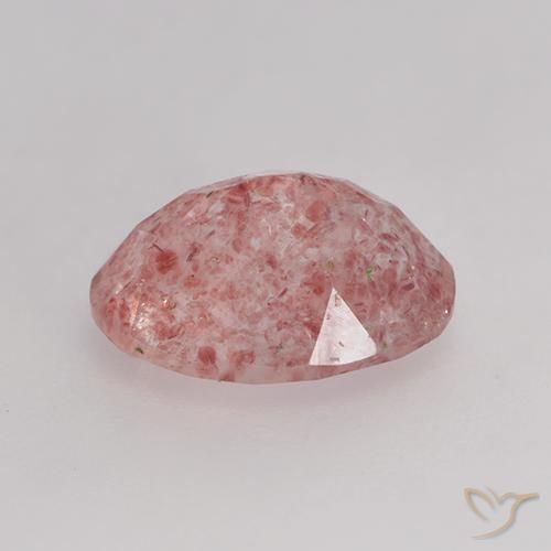 Quartzo Morango Rosa Médio Claro Natural 1.79ct, oval, Translúcido