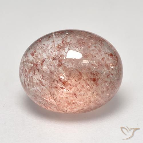 Quartzo Morango Rosa Médio Claro Natural 7.39ct, oval, Transparente