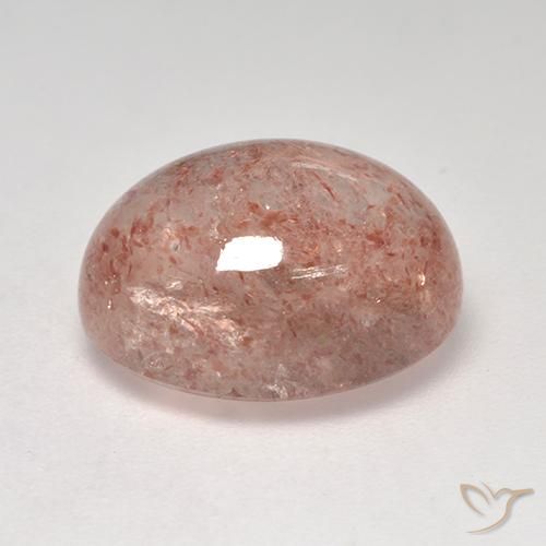 Quartzo Morango Rosa Médio Claro Natural 7.39ct, oval, Transparente