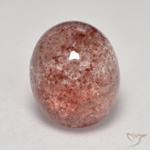 5.89ct Natural rosa avermelhado Quartzo Morango, oval, Translúcido