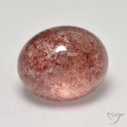 Quartzo Morango rosa avermelhado Natural 5.89ct, oval, Translúcido