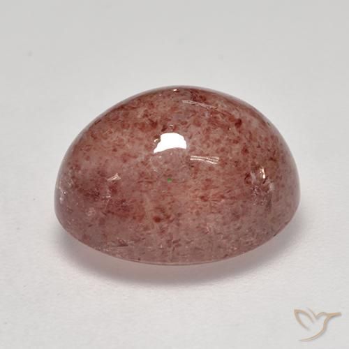 Quartzo Morango rosa avermelhado Natural 5.89ct, oval, Translúcido