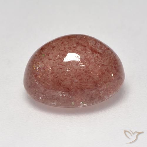 Quartzo Morango Framboesa Rosa Natural 4.95ct, oval, Translúcido