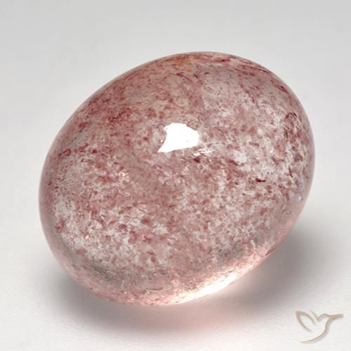 12.58ct Natural Luz rosa Quartzo Morango, oval, Transparente
