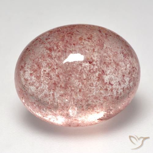 Quartzo Morango Luz rosa Natural 12.58ct, oval, Transparente
