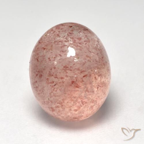5.76ct Natural Rosa Terroso Quartzo Morango, oval, Translúcido