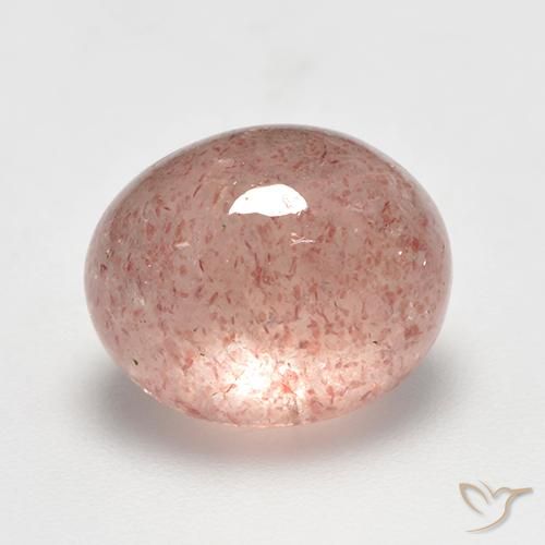 Quartzo Morango Rosa Terroso Natural 5.76ct, oval, Translúcido