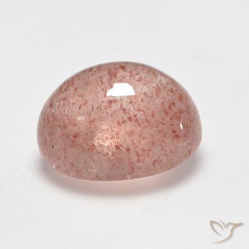 Quartzo Morango Rosa Terroso Natural 5.76ct, oval, Translúcido