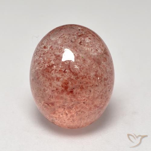 6.70ct Natural vermelho indiano Quartzo Morango, oval, Translúcido
