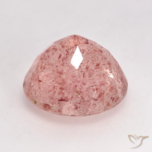 Quartzo Morango Rosa Claro Rosa Natural 3.61ct, Redondo, Translúcido