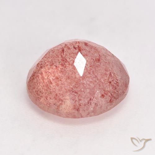 Quartzo Morango Framboesa Rosa Natural 3.54ct, Redondo, Translúcido