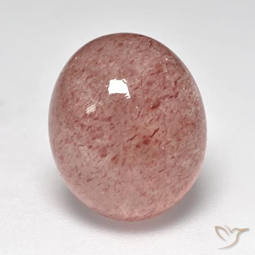 7.58ct Natural Rosa Médio Claro Quartzo Morango, oval, Translúcido