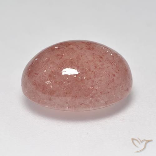 Quartzo Morango Rosa Médio Claro Natural 7.58ct, oval, Translúcido