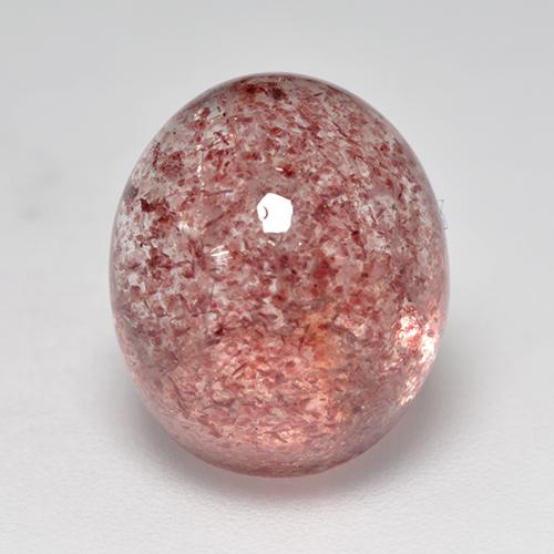 Quartzo Morango rosa rosa Natural 6.97ct, Corte Oval, Translúcido
