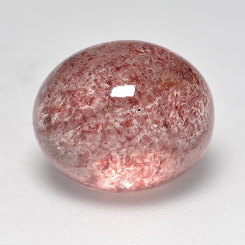 Quartzo Morango rosa rosa Natural 6.97ct, Corte Oval, Translúcido