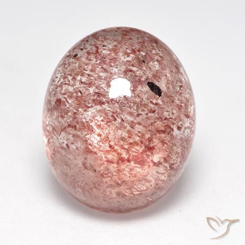 7.14ct Natural Framboesa Rosa Quartzo Morango, oval, Translúcido
