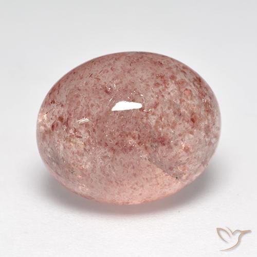 Quartzo Morango Rosa Médio Claro Natural 7.11ct, oval, Translúcido