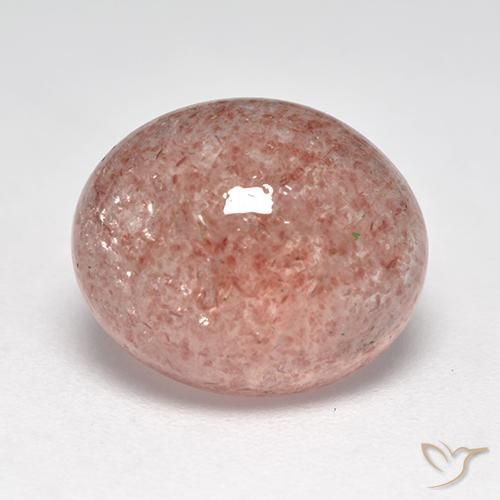 Quartzo Morango Luz rosa Natural 5.78ct, oval, Translúcido