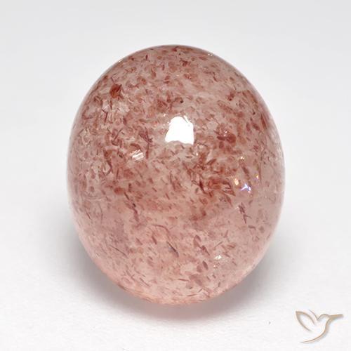7.15ct Natural Luz rosa Quartzo Morango, oval, Translúcido