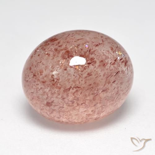 Quartzo Morango Luz rosa Natural 7.15ct, oval, Translúcido