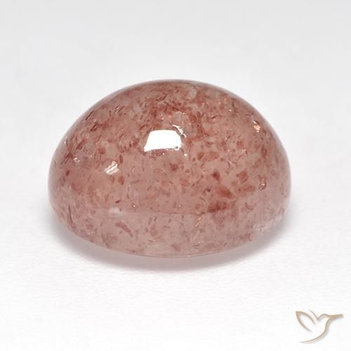 Quartzo Morango Luz rosa Natural 7.15ct, oval, Translúcido