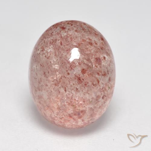 3.90ct Natural Rosa Terroso Quartzo Morango, oval, Translúcido