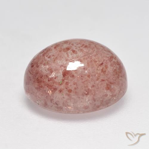 Quartzo Morango Rosa Terroso Natural 3.90ct, oval, Translúcido