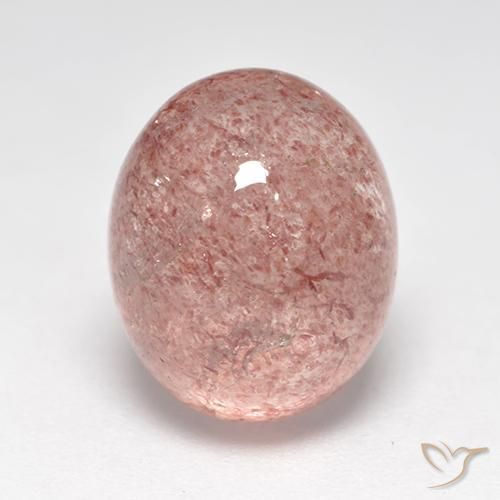 Quartzo Morango rosa médio Natural 6.09ct, Corte Oval, Translúcido