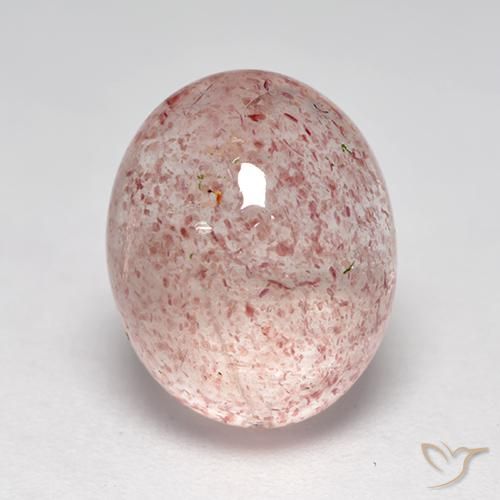 4.81ct Natural Rosa Flamingo Quartzo Morango, oval, Transparente