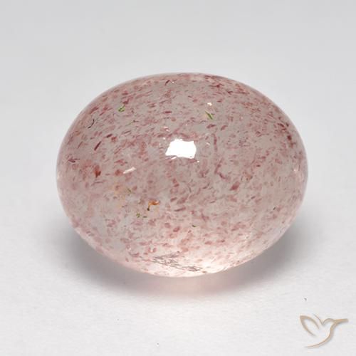 Quartzo Morango Rosa Flamingo Natural 4.81ct, oval, Transparente