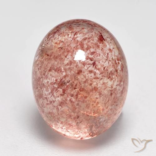 5.28ct Natural Rosa Médio Claro Quartzo Morango, oval, Translúcido