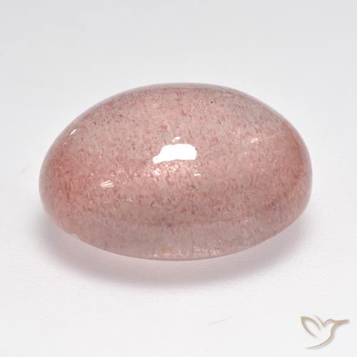 Quartzo Morango Rosa Terroso Natural 10.22ct, oval, Translúcido