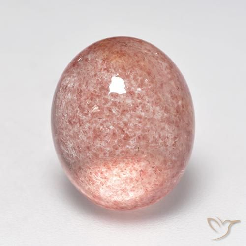 6.70ct Natural Rosa Médio Claro Quartzo Morango, oval, Translúcido